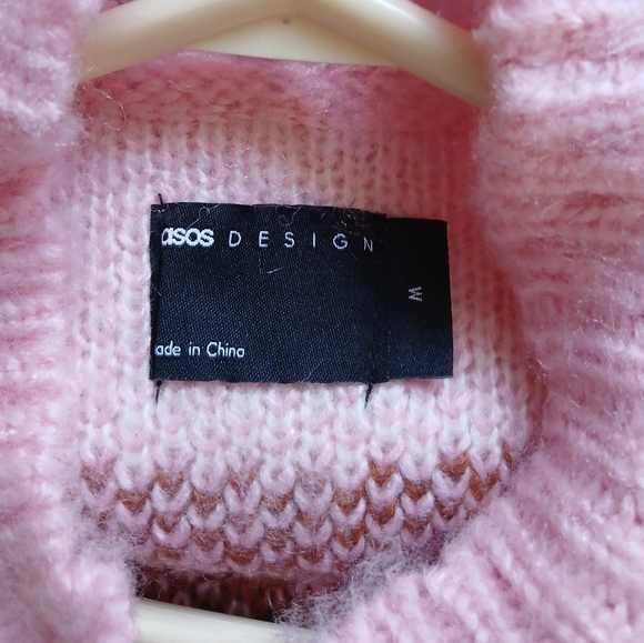 ASOS Women Sweater Super Soft Size M Oversized Pink And Blue Colors - Picture 4 of 7